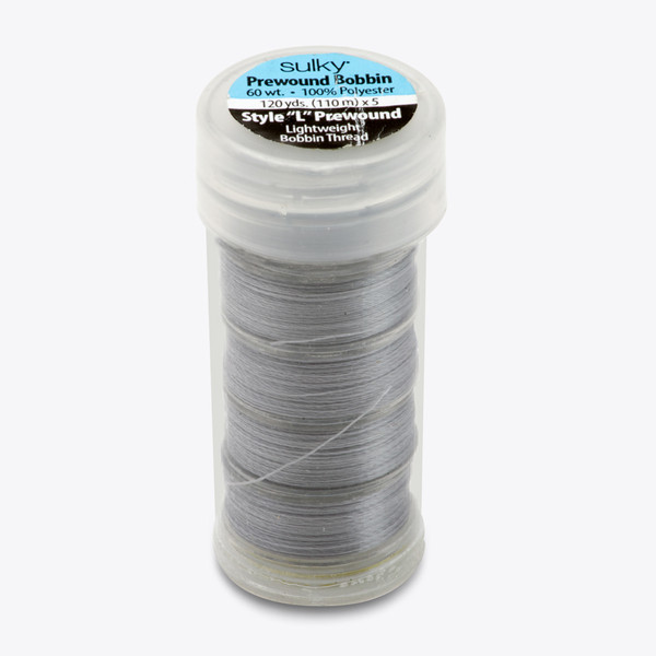 L' Style Prewound Bobbin Thread - Steel Gray - 91 yds. (5